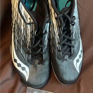 Saucony Spitfire 5 Black White Track Shoes